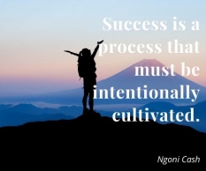 Success is a process that must be intentionally cultivated.